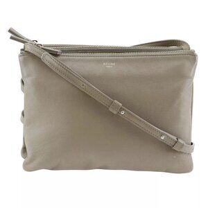 CELINE Trio Large Shoulder Bag Calfskin Women